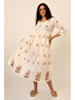 Naina Arunima - Ivory Dress with Gathers