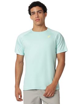 ASICS - Men's Green Polyester Sports T-Shirt