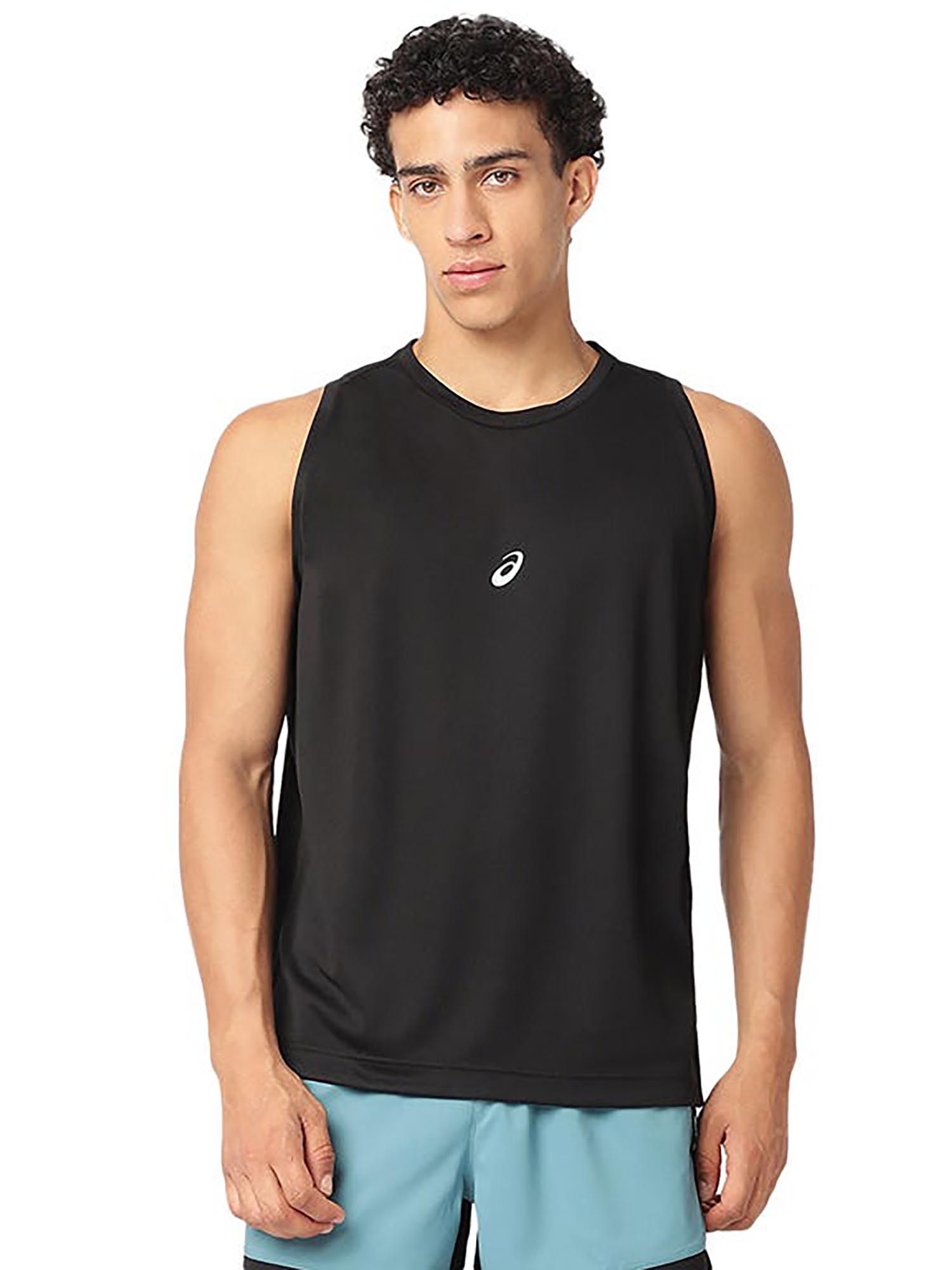 ASICS Men's Black Polyester Sports Tank Top