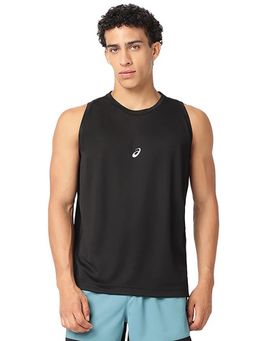ASICS - Men's Black Polyester Sports Tank Top