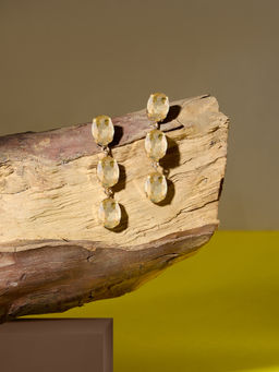Zaveri Pearls - Gold Tone Dazzling Stones Party Bling Drop Earring-ZPFK21118