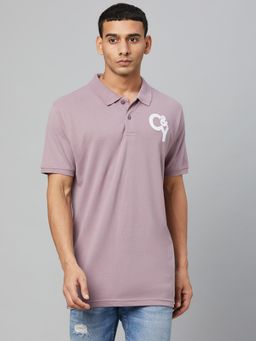 Club York - Men Solid Purple T-shirt