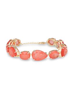 MISS JO - Opulent Oasis Charm Tennis Orange Bracelet