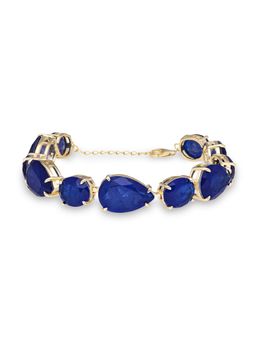 MISS JO - Opulent Oasis Charm Tennis Navy Blue Bracelet