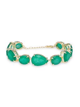 MISS JO - Opulent Oasis Charm Tennis Green Bracelet