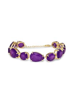 MISS JO - Opulent Oasis Charm Tennis Purple Bracelet