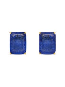 MISS JO - Geometric Oasis Dangler Navy Blue Earring