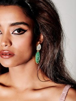 MISS JO - Desert Mirage Dangler Sea Green Earrings