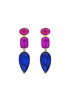 MISS JO - Majestic Mosaic Dangler Royal Blue Earrings