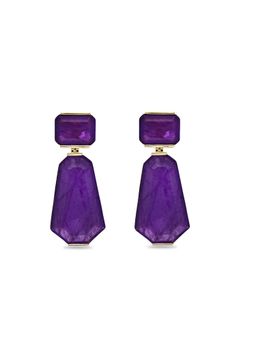 MISS JO - Ethereal Oasis Dangler Purple Earrings