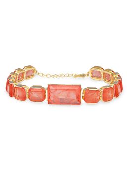MISS JO - Aztec Oasis Tennis Orange Bracelet