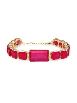MISS JO - Aztec Oasis Tennis Magenta Bracelet