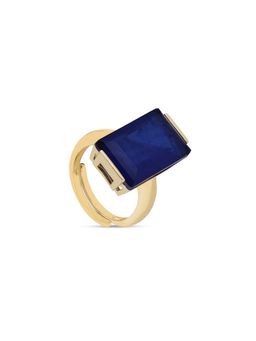 MISS JO - Aztec Oasis Cocktail Navy Blue Ring