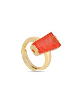 MISS JO - Mystic Moonstone Cocktail Orange Ring