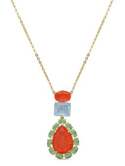 MISS JO - Peacock Paradise Coral Necklace