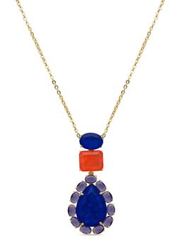 MISS JO - Peacock Paradise Navy Blue Necklace