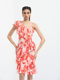 MANDIRA WIRK - Mirrai Printed Dress Orange