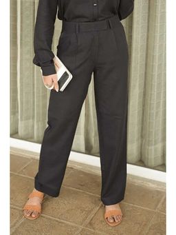 MLADA - Women’S High Rise Regular Fit Stretchable Wide Flare Pant with Pockets