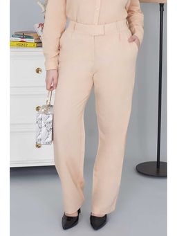 MLADA - Women’S High Rise Regular Fit Stretchable Wide Flare Pant with Pockets