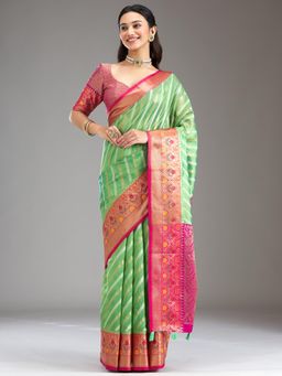 Koskii - Women Null Silk Saree With Unstitched Blouse
