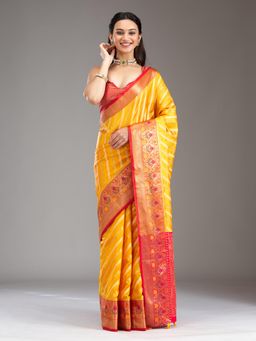 Koskii - Women Null Silk Saree With Unstitched Blouse