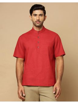 Fabindia - Red Cotton Mid Placket Shirt