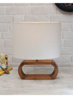 Homesake - Wood Table Lamp Walnut Oblong Oval