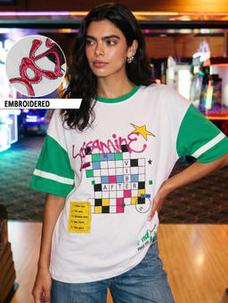 Bewakoof - Bright White Embroidered Oversized T-shirt