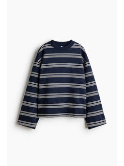 H&M - Women Navy Blue Oversized Sweatshirt