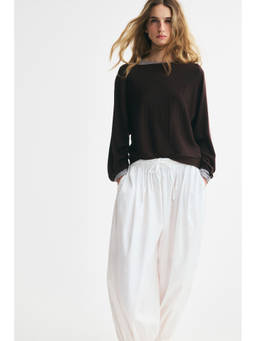 H&M - Women Brown Off-The-Shoulder Jumper