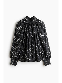 H&M - Women Black Balloon-Sleeved Blouse
