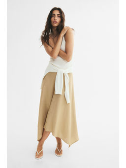 H&M - Women Beige Long Handkerchief Skirt