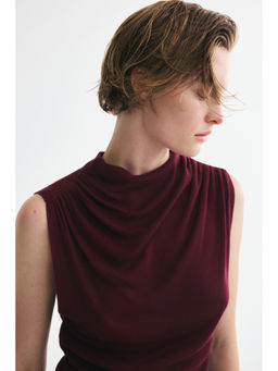 H&M - Women Red Draped Knitted Top