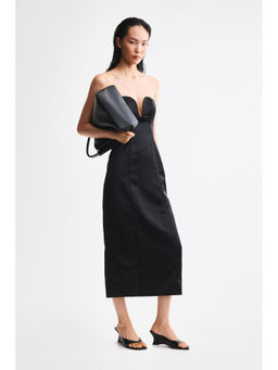 H&M - Women Black Fitted Bandeau Dress