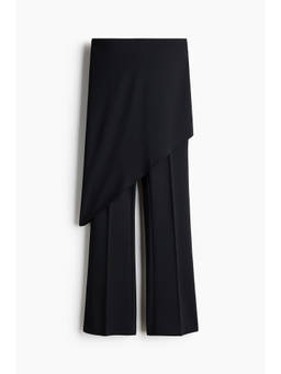 H&M - Women Black Tailored Skirt-Layered Leggings
