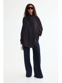 H&M - Women Purple Ruffled Tunic Dress