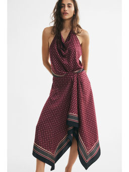 H&M - Women Red Satin Handkerchief Skirt