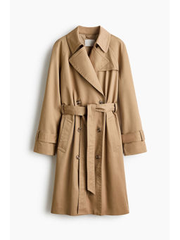 H&M - Women Beige Tie-Belt Trench Coat