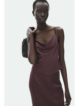 H&M - Women Purple Cowl-Neck Strappy Top