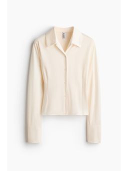 H&M - Women White Fitted Jersey Shirt