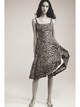 H&M - Women Beige Denim Midi Dress