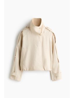 H&M - Women Beige Oversized Trench Jacket