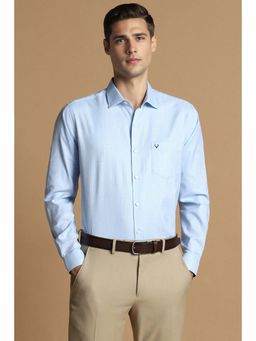 Allen Solly - Men Blue Slim Fit Checks Full Sleeves Formal Shirt