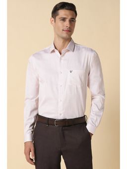 Allen Solly - Men Pink Slim Fit Printed Full Sleeves Formal Shirt