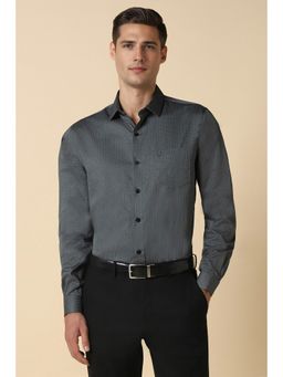 Allen Solly - Men Grey Slim Fit Printed Full Sleeves Formal Shirt