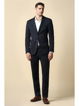 Allen Solly - Men Black Slim Fit Solid Formal Two Piece Suit (Set of 2)