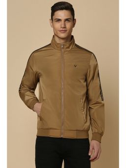 Allen Solly - Men Brown Solid Casual Bomber Jacket