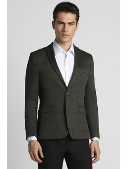 Peter England - Men Black Checks Slim Fit Formal Blazer
