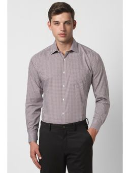 Van Heusen - Men Beige Regular Fit Checks Full Sleeves Formal Shirt