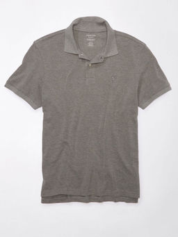 American Eagle - Men Grey Legend Pique Polo T-Shirt